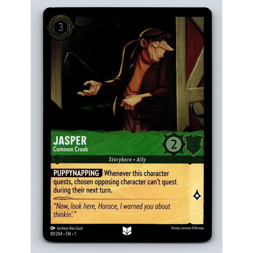 Jasper Common Crook Storyborn Ally Puppynapping Green Disney Lorcana